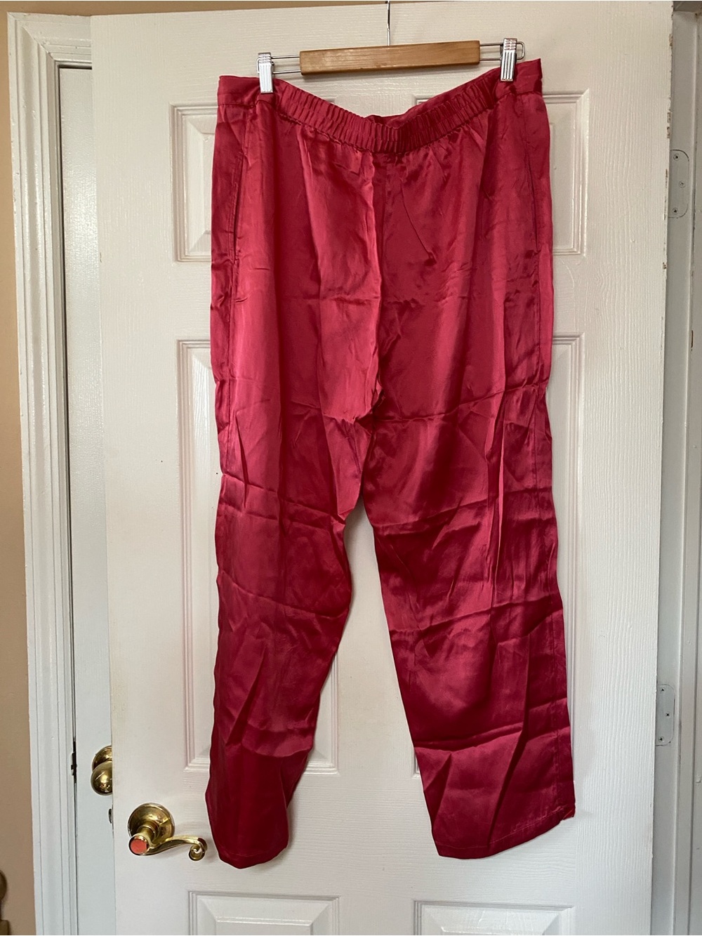 VTG Nordstroms Lingerie Rose Pink Silk Pajamas Set Top Pants Bottoms - Picture 6 of 15